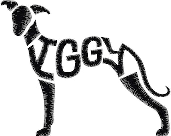 Embroidery Design Digitized IggyText Fill  4 x 4