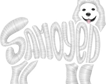 Embroidery Design Digitized Samoyed 4 x 4