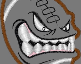 Embroidery Design Digitized Football 4 x 4 Applique