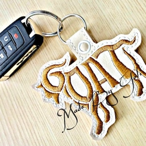 Embroidery Design Digitized Goat Keychain 4 x 4