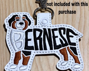 Embroidery Design Digitized Bernese Text Fill Keychain 4 x 4