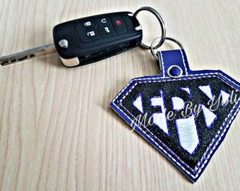 Embroidery Design Digitized FPN Super Hero Keychain 4 x 4