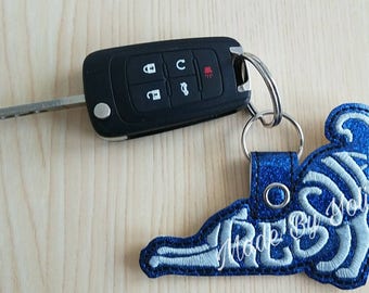 Embroidery Design Digitized Rescue Cat Keychain 4 x 4