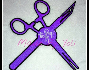 Embroidery Design Digitized Knife and Scissor 5x7