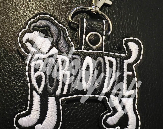 Featured listing image: Bordoodle 2 color Text Fill Keychain 4 x 4