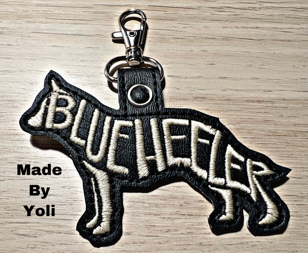 Blue Heeler Keychain Etsy
