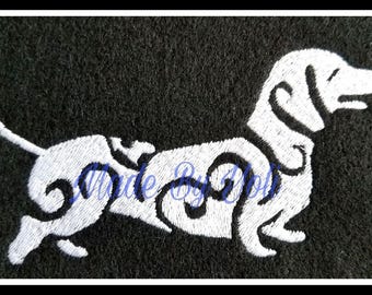Embroidery Design Digitized  Tribal Dachshund Love 5 x 7
