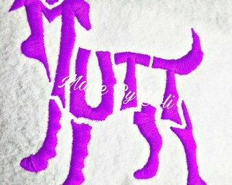 Embroidery Design Digitized Mutt Text Fill 4 x 4