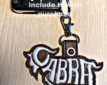 Embroidery Design Digitized Cabra Keychain 4 x 4