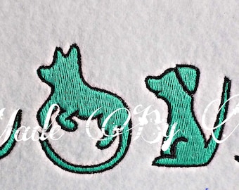 Dog Love 4 x 4  Embroidery Design Digitized
