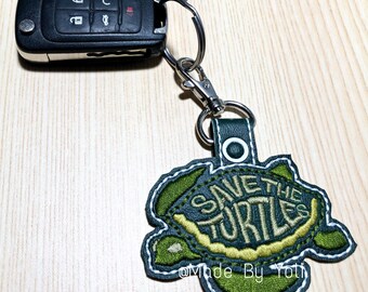 Save the Turtles Keychain