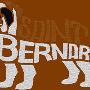 Embroidery Design Digitized Saint Bernard Text Fill 5 x 7