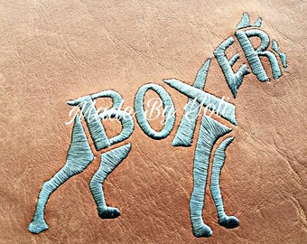 Embroidery Design Digitized Boxer Text Fill 4 x 4