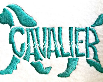 Embroidery Design Digitized Cavalier Text Fill  4 x 4