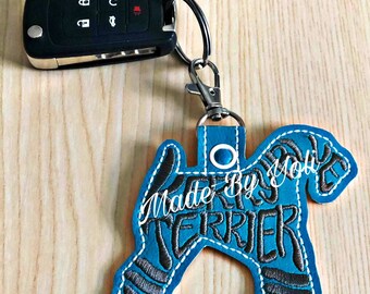 Embroidery Design Digitized Kerry Blue Terrier Keychain 4 x 4