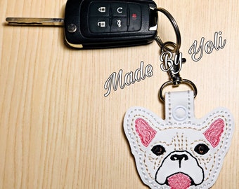 Frenchie Face Keychain