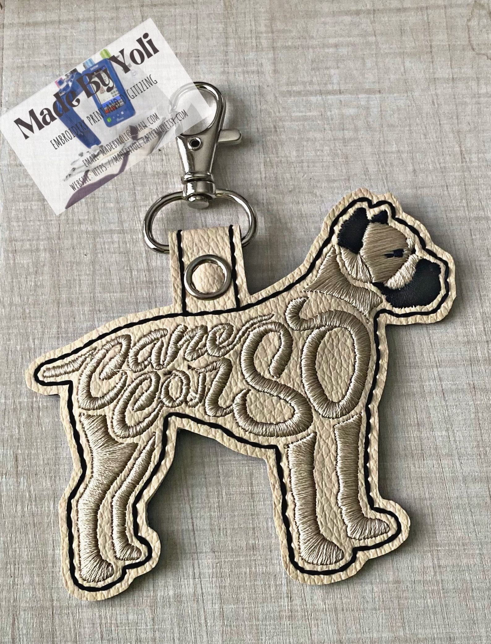 Cane Corso Text Keychain - Etsy