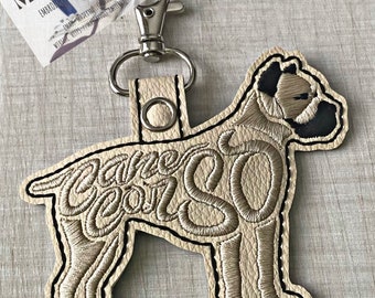 Cane Corso Text keychain