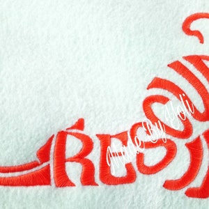 Embroidery Design Digitized Rescue Cat Text Fill 5 x 7