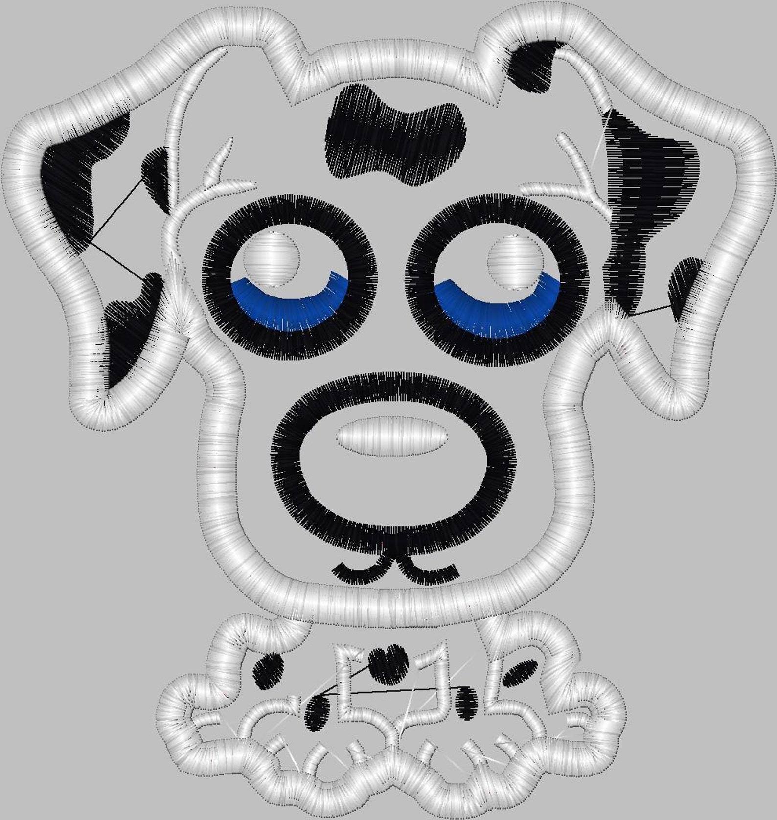 Embroidery Design Digitized Dalmatian Puppy Applique 4 X 4 Etsy