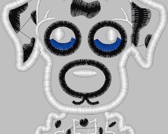 Embroidery Design Digitized Dalmatian Puppy Applique 4 x 4
