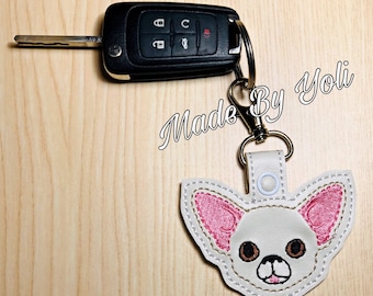 Chihuahua Face Keychain