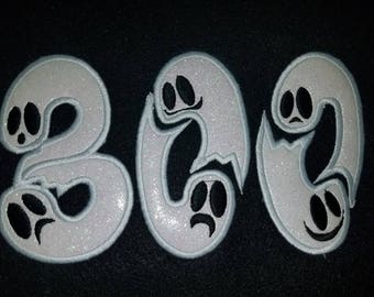 Embroidery Design Digitized Boo Ghost Applique 5 x 7