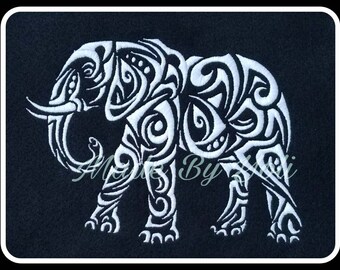 Embroidery Design Digitized  Tribal Elephant 5 x 7