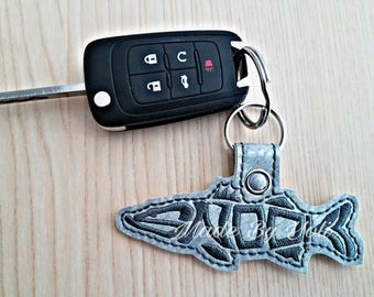 Embroidery Design Digitized Snook Keychain 4 x 4