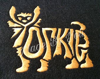 Embroidery Design Digitized  Yorkie Text Fill 5 x 7