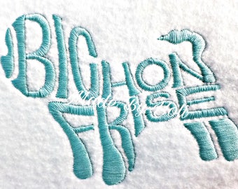 Embroidery Design Digitized Bichon Frise Text Fill 4 x 4