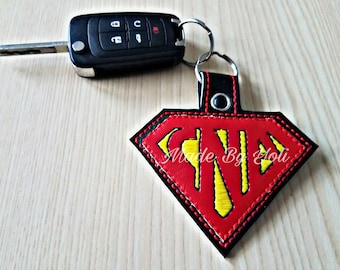 Embroidery Design Digitized CNA Super Hero Keychain 4 x 4