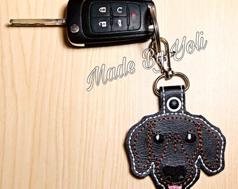 Dachshund Face Keychain