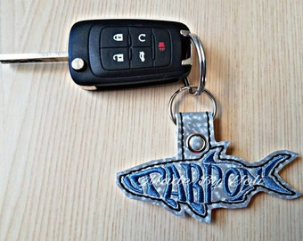 Embroidery Design Digitized Tarpon Keychain 4 x 4