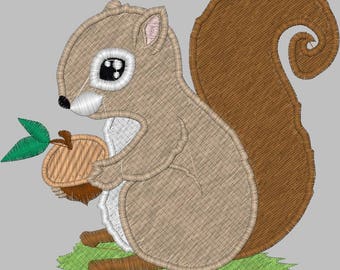 Embroidery Design Digitized Squirrel Full Stitch 4 x 4