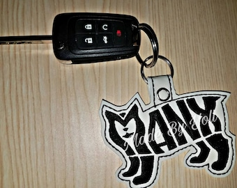 Manx Cat Keychain