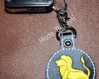 Embroidery Design Digitized Leo Zodiac Sign Keychain 4 x 4