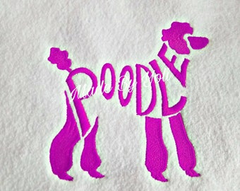 Embroidery Design Digitized Poodle Text Fill 4 x 4