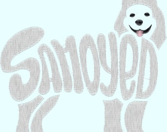 Embroidery Design Digitized Samoyed 5 x 7