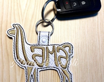Embroidery Design Digitized Llama Keychain 4 x 4