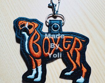 Embroidery Design Digitized Boxer Version 2 Keychain 4 x 4
