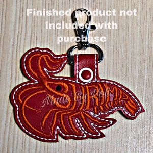 Embroidery Design Digitized Shrimp Keychain 4 x 4