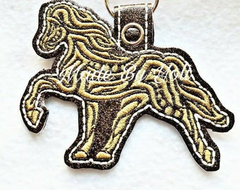 Embroidery Design Digitized Tribal Horse Keychain 4 x 4