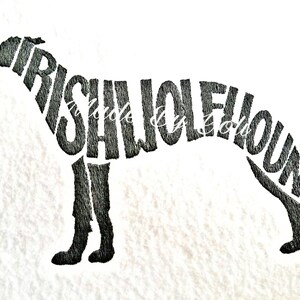 Embroidery Design Digitized Irish Wolfhoundr Dog 5 x 7 image 1