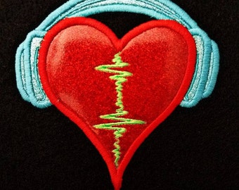 Embroidery Design Digitized Love for Music 4 x 4