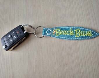 Embroidery Design Digitized Beach Bum Keychain 4 x 4