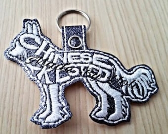 Chinese Crested Keychain
