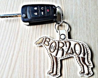 Borzoi Keychain