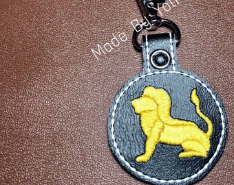 Leo Zodiac Sign Keychain
