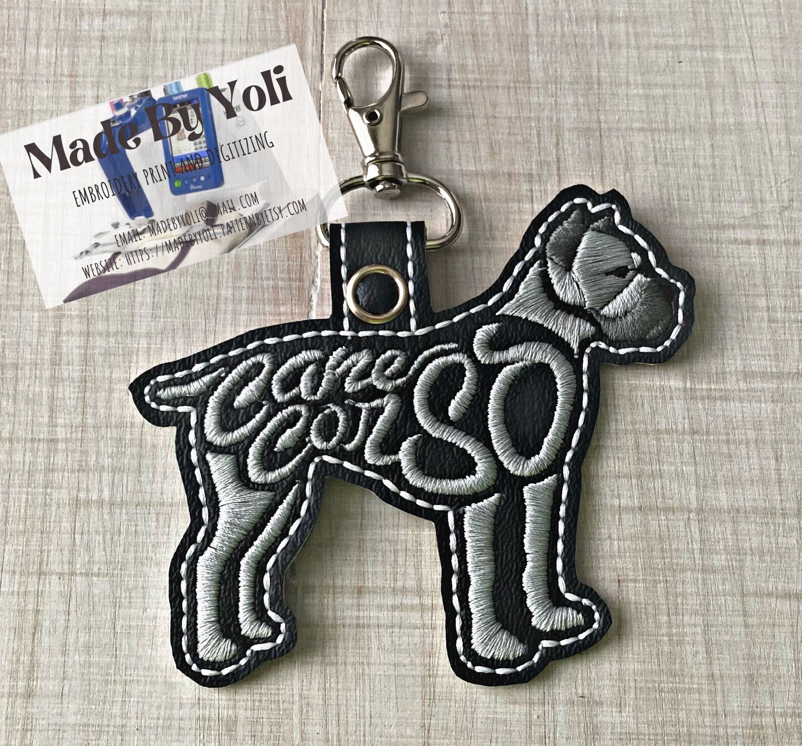 Cane Corso Text Keychain - Etsy